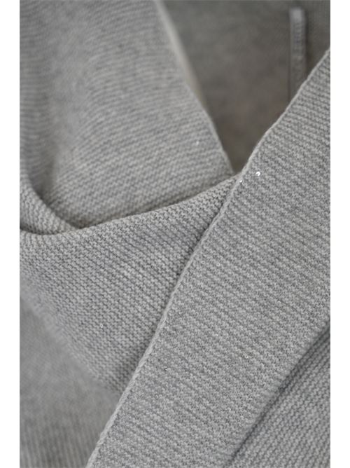 Maglia a incrocio in cashmere grigio Liviana Conti | L4WG48X47-Z